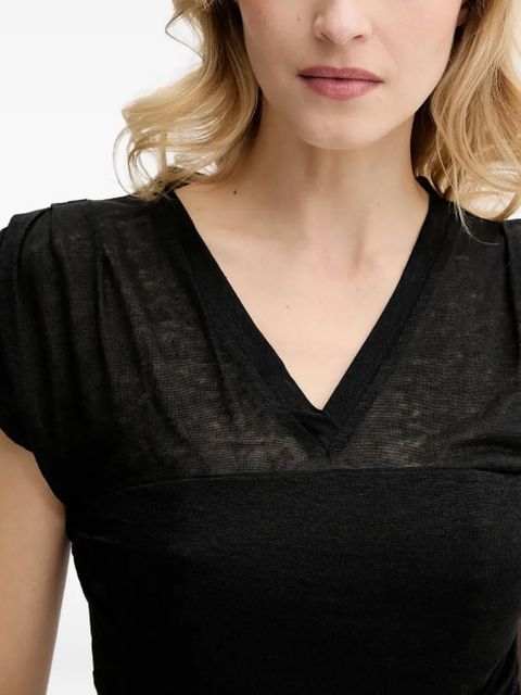 PINKO V-neck puff-sleeve top - Black