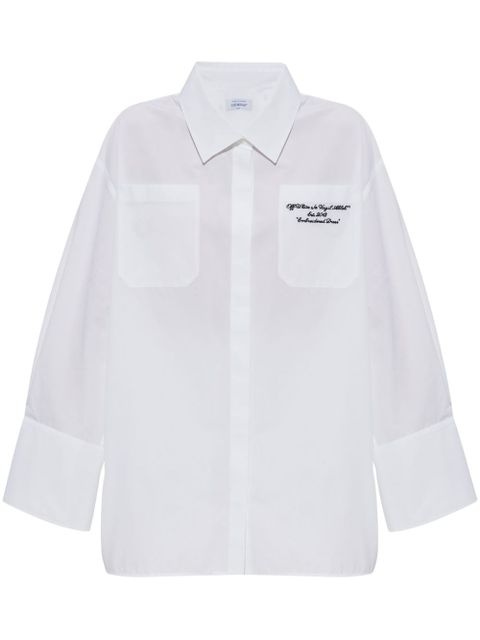 Off-White embroidered logo shirt dress - zdjęcie produktu nr 1