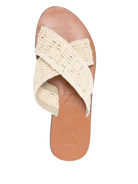 Manebi raffia flats - Neutrals