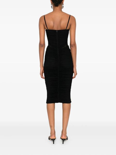 Blumarine ruched midi party dress - Black