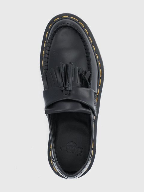 Dr. Martens Mokasyny skórzane Adrian Yellow Stitch kolor czarny DM22209001