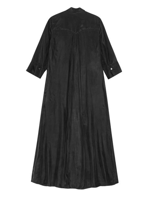 GANNI buttoned shirt dress - Black