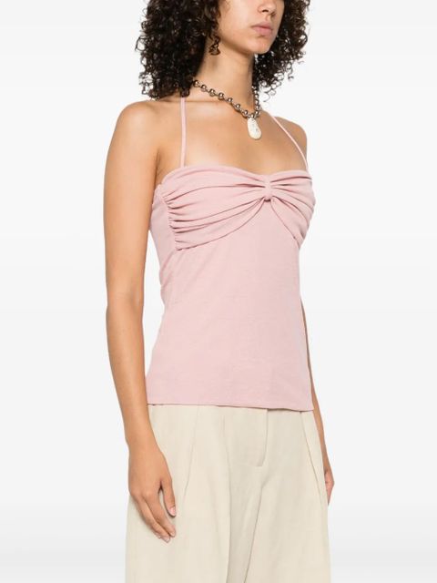 Nanushka draped-detail top - Pink