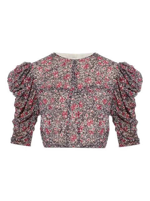 MARANT ÉTOILE Silva floral-pattern blouse - Red - zdjęcie produktu nr 1