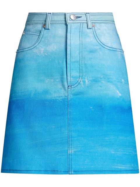 Marni tie-dye A-line skirt - Blue - zdjęcie produktu nr 1