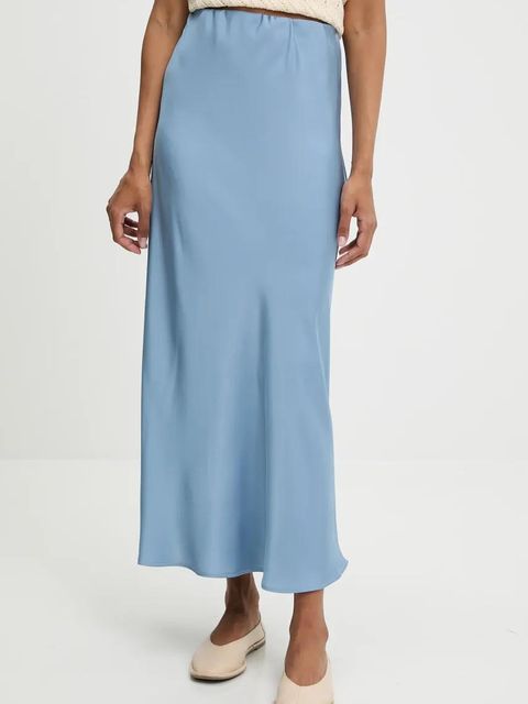 Answear.LAB spódnica kolor niebieski maxi rozkloszowana - zdjęcie produktu nr 1