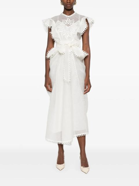 ZIMMERMANN Balance Waterfall dress - White