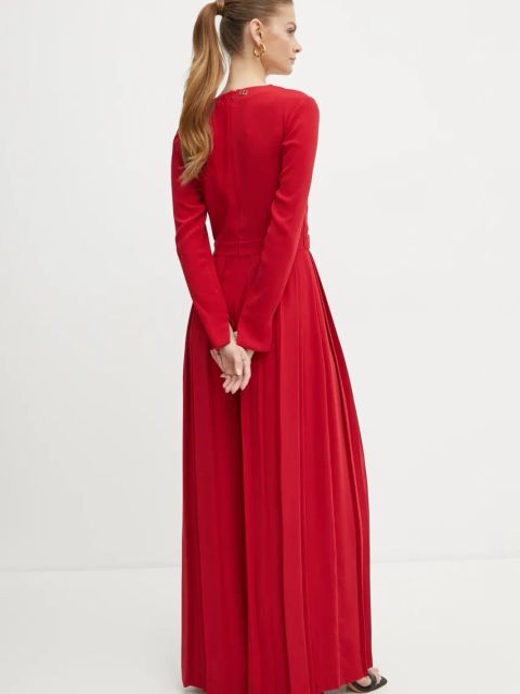 Twinset kombinezon kolor czerwony z dekoltem w szpic 242TT2170