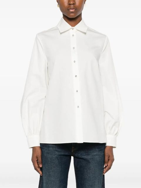 Max Mara cut-out layered shirt - White
