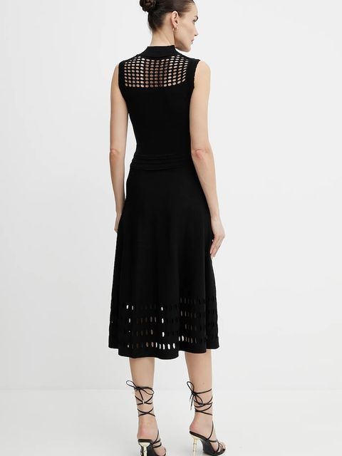 Morgan sukienka RMPOMI kolor czarny midi rozkloszowana RMPOMI