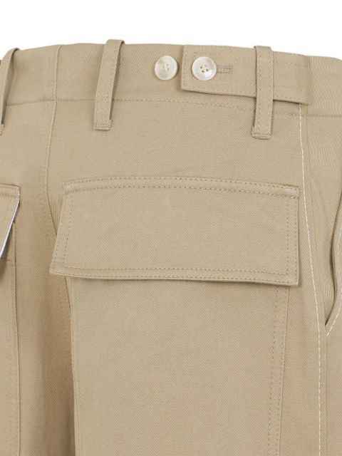 Marni rose-embroidered pocket trousers - Neutrals - zdjęcie produktu nr 2