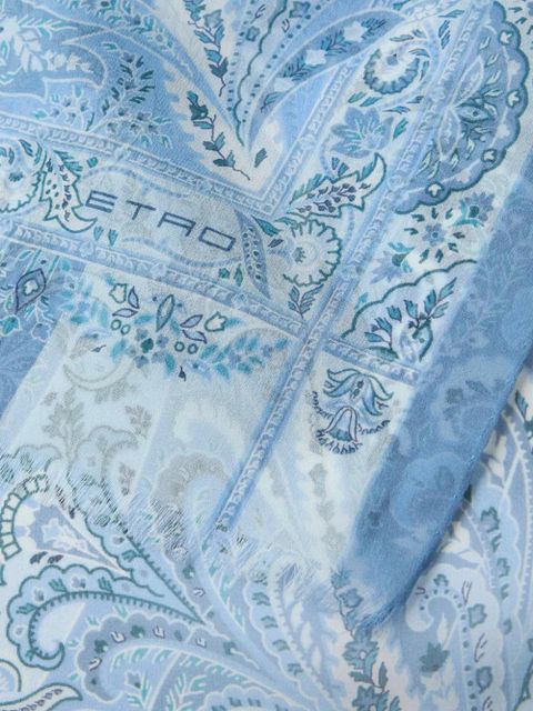 ETRO floral-motif silk scarf - Blue - zdjęcie produktu nr 2