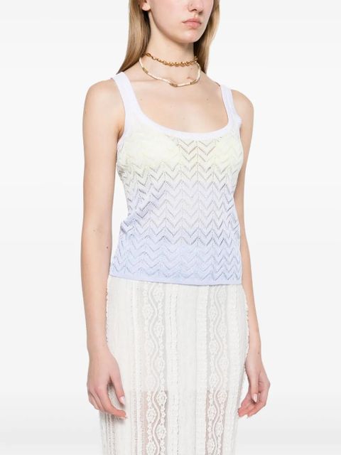 Missoni chevron-pattern tank top - White