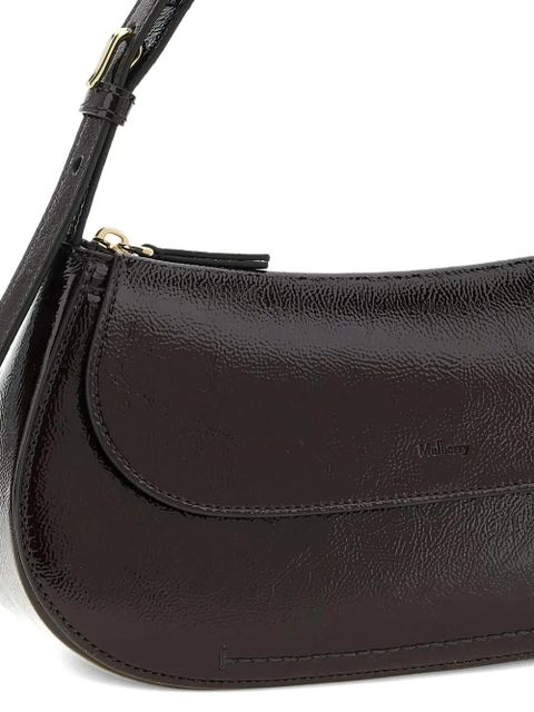 Mulberry Clovelly patent shoulder bag - Brown