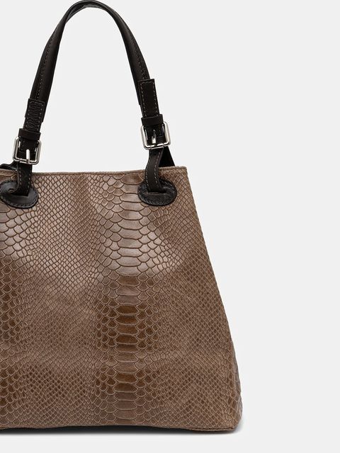 Answear.LAB torebka skórzana kolor brązowy