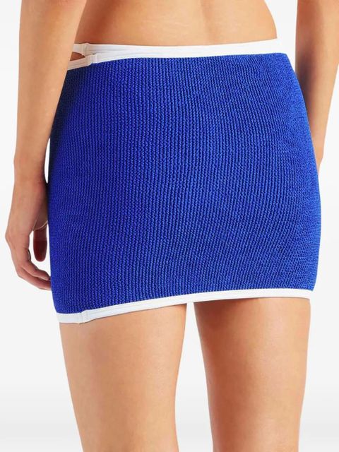 Hunza G Devyn crinkle trim-detail skirt - Blue