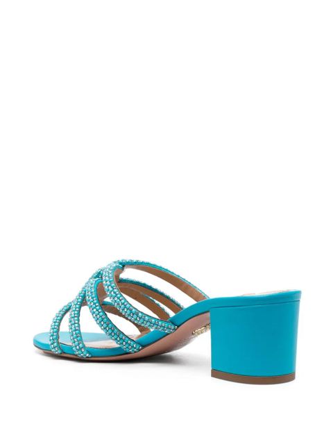 Aquazzura crystal-embellished sandals - Blue