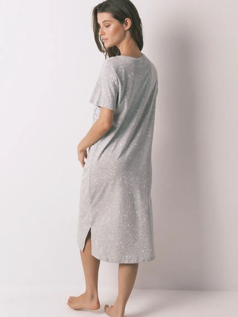 women'secret piżama damska kolor szary bawełniana 4442110