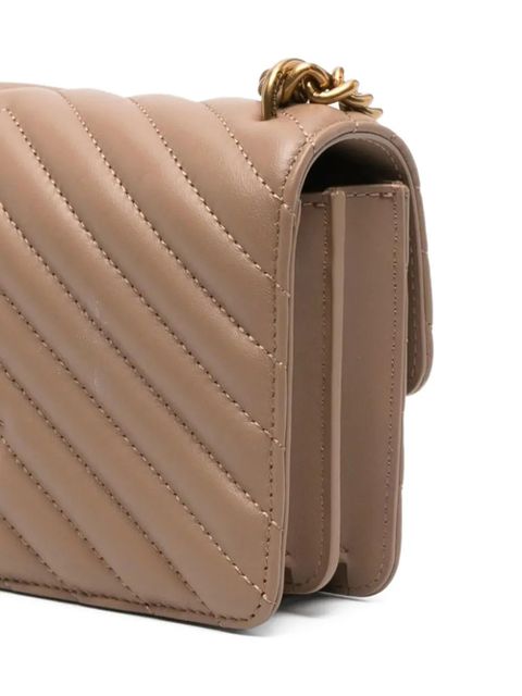 PINKO Love Birds quilted shoulder bag - Brown - zdjęcie produktu nr 2