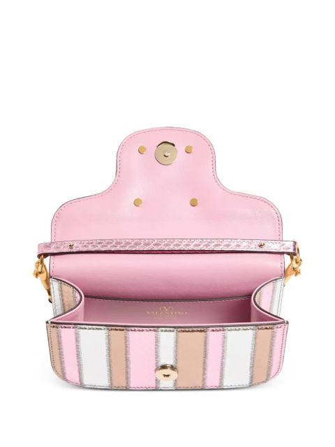 Valentino Garavani small Locò laminated VLogo tote bag - Pink