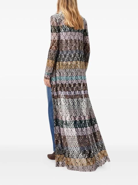 Missoni knitted long cardigan - Brown