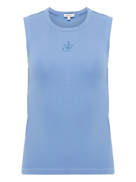 JW Anderson logo-embroidered tank top - Blue - zdjęcie produktu nr 1