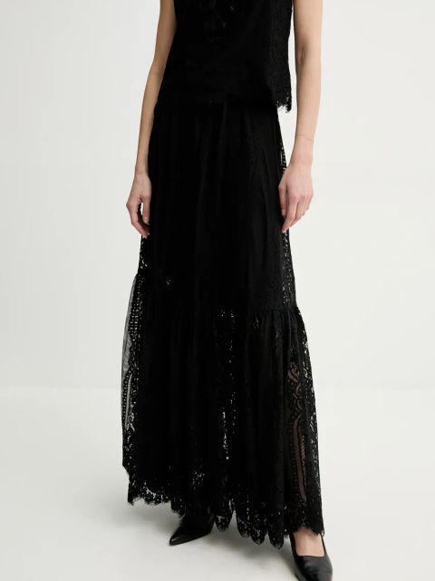 Herskind spódnica Patsy kolor czarny midi rozkloszowana 5577204