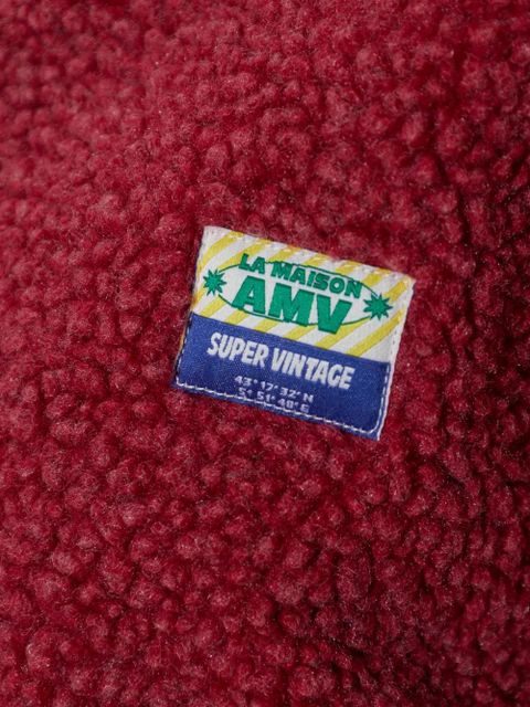 American Vintage fleece zip-up sweatshirt - Red