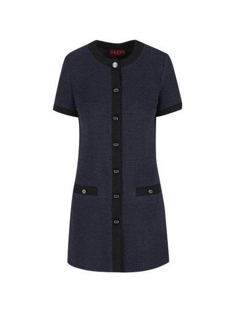Gucci buttoned mini dress - Blue - zdjęcie produktu nr 1
