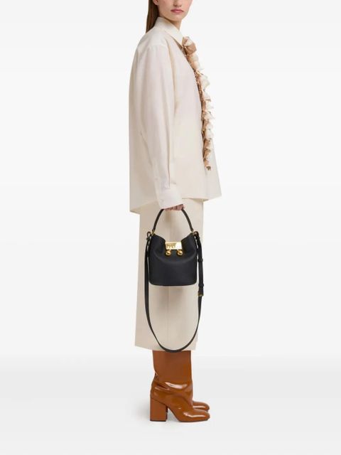 Marni Trunkaroo pebbled-leather bucket bag - Black - zdjęcie produktu nr 2