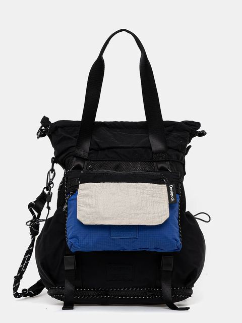 Desigual plecak BASIC MODULAR DISCOV damski kolor czarny duży gładki 25WAKY01 - zdjęcie produktu nr 1