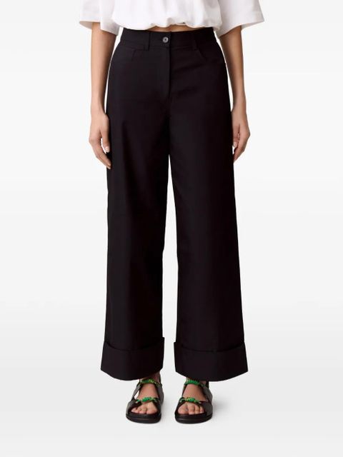 Claudie Pierlot cuffed palazzo trousers - Blue