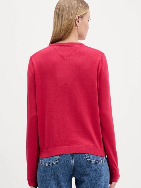 Tommy Jeans sweter bawełniany kolor różowy DW0DW19888 - zdjęcie produktu nr 2