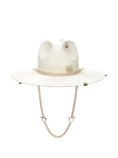 Ruslan Baginskiy chain-strap fedora hat - White - zdjęcie produktu nr 1