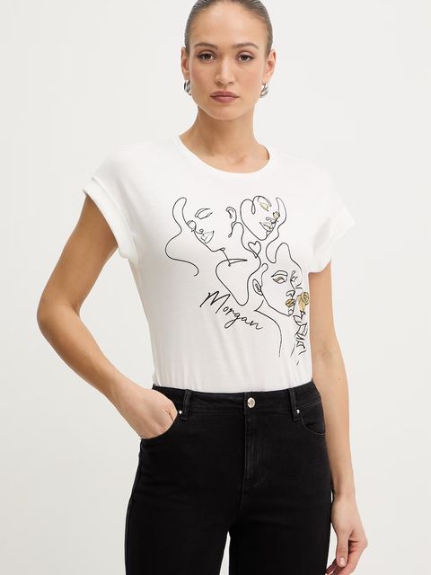 Morgan t-shirt damski z bawełny - zdjęcie produktu nr 2