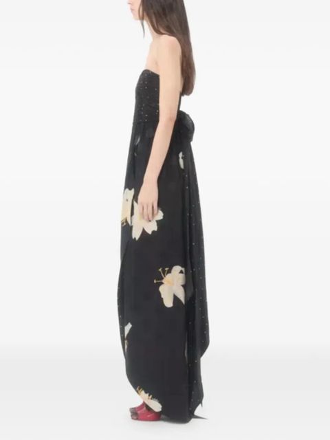 Valentino Garavani Apres L'Hiver Lilium-pattern gown - Black