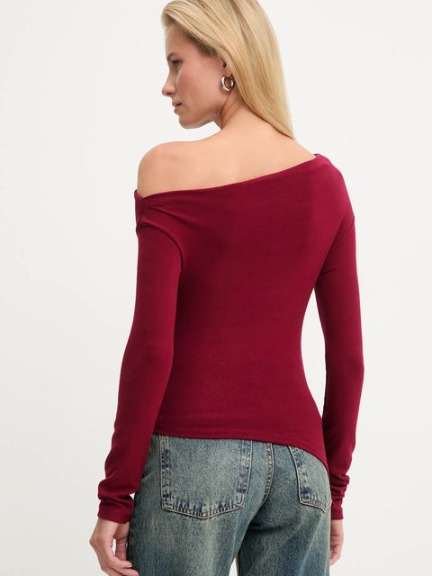 Answear.LAB longsleeve kolor bordowy