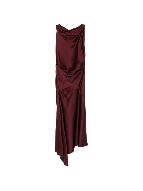Victoria Beckham Posy draped midi dress - Red - zdjęcie produktu nr 1