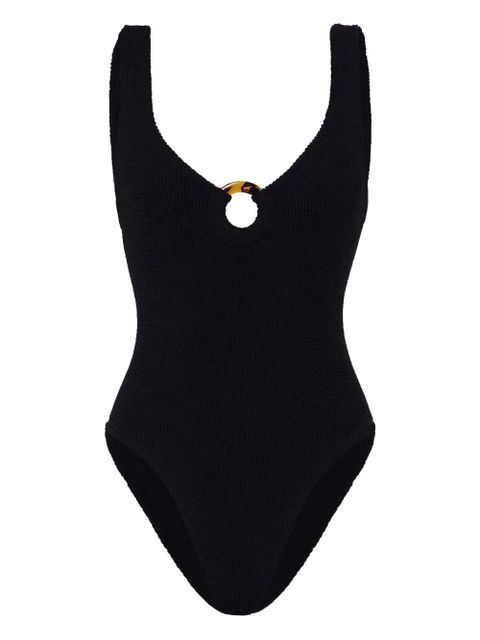 Hunza G Celine ring-detail swimsuit - Black - zdjęcie produktu nr 1