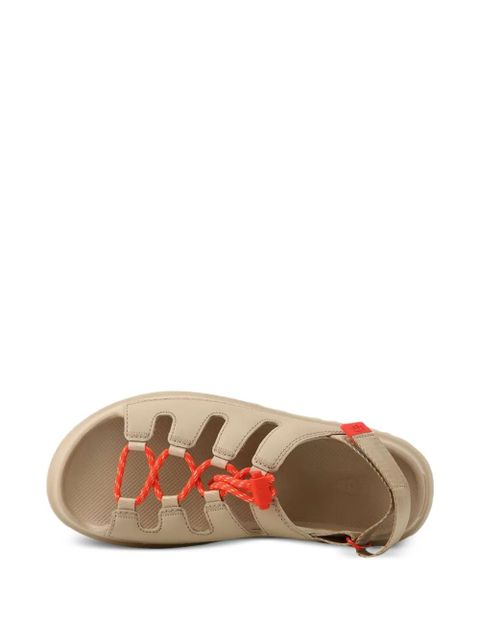 UGG logo-patch flat sandals - Neutrals