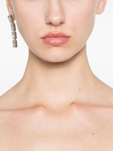 Jil Sander crystal-embellished single earring - Silver - zdjęcie produktu nr 2