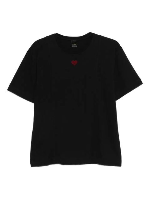 PINKO heart-detail T-shirt - Black - zdjęcie produktu nr 1