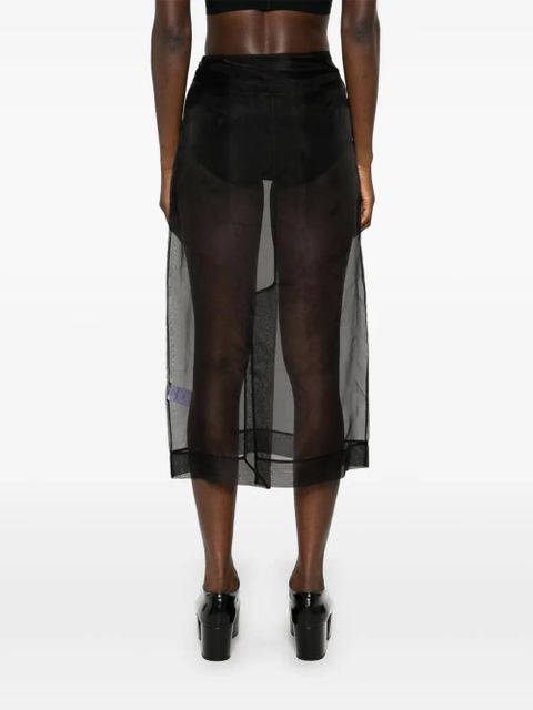 Simone Rocha sheer pencil midi skirt - Black