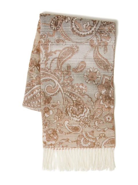 TWINSET paisley-pattern fringed scarf - Brown - zdjęcie produktu nr 1