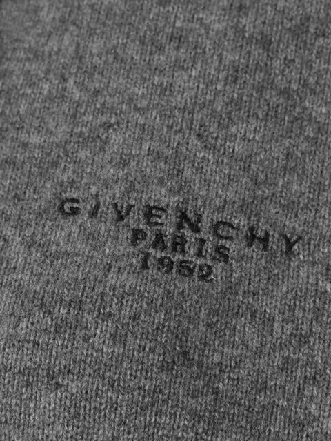 Givenchy logo-embroidered cardigan - Grey