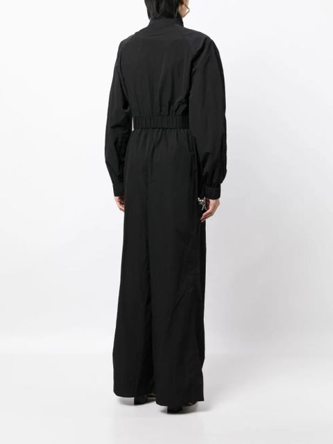 AREA crystal-embellished zip-up jacket - Black