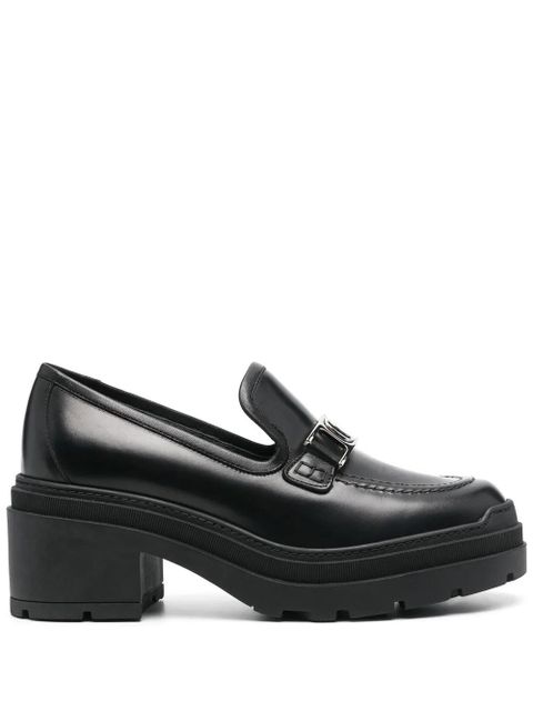 Ferragamo Vara Chain leather 40mm loafers - Black - zdjęcie produktu nr 1