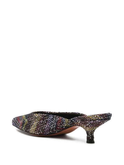 Missoni point-toe mules - Black