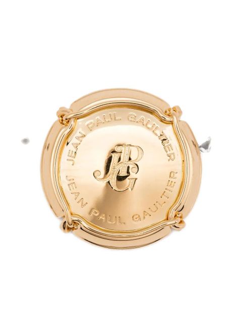 Jean Paul Gaultier logo-engraved earrings - Gold - zdjęcie produktu nr 2