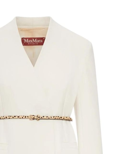 Max Mara V-neck belted jacket - Neutrals - zdjęcie produktu nr 2